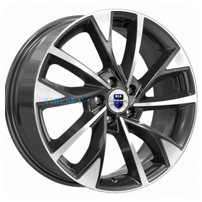 Диски KиK 7x17/5x108 ET45 D63,35 Роквуд (КС900) Алмаз черный на tireset.ru