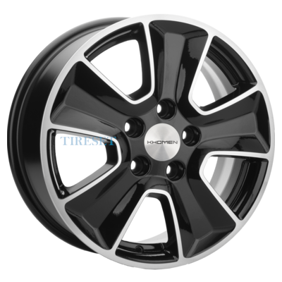 Диски Khomen Wheels 6,5x16/5x114,3 ET43 D67,1 KHW1601 (Huyndai/Kia) Black-FP на tireset.ru