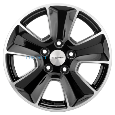 Диски Khomen Wheels 6,5x16/5x110 ET45 D67,1 KHW1601 (DFM 580) Black-FP на tireset.ru