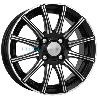 KиK 5x13/4x100 ET35 D67,1 Сиеста (КС477) Алмаз черный