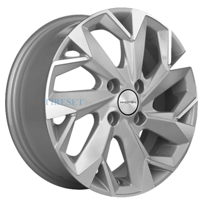Диски Khomen Wheels 5,5x14/4x100 ET43 D67,1 KHW1402 (Solaris/Logan/Rio) F-Silver-FP на tireset.ru
