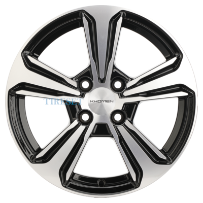 Диски Khomen Wheels 6x15/4x100 ET48 D54,1 KHW1502 (Solaris I) Black-FP на tireset.ru
