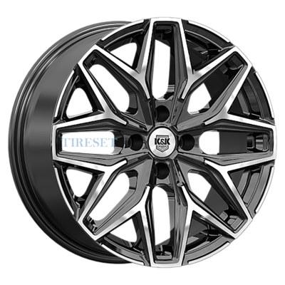 Диски KиK 7x17/4x108 ET32 D65,1 Ариус (КС1187) Алмаз черный на tireset.ru