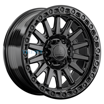 LS FlowForming 9x18/5x150 ET25 D110,1 RC90 BK (конус, Колпак+лого)