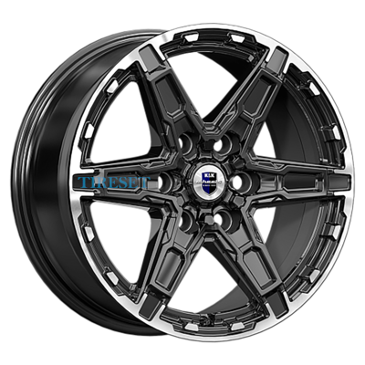 Диски KиK 8x18/6x139,7 ET35 D67,1 Дистрикт (КС1159) черный бриллиант на tireset.ru