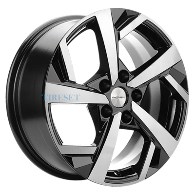 Khomen Wheels 7x17/5x114,3 ET37 D66,5 KHW1712 (Jolion) Black-FP (сфера)