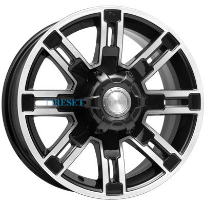 Диски KиK 7,5x16/6x139,7 ET5 D111,6 Полюс (КС609) Алмаз черный на tireset.ru