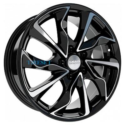 Скад 7x17/5x114,3 ET47 D66,1 Marseille Алмаз (АРС 014 black)