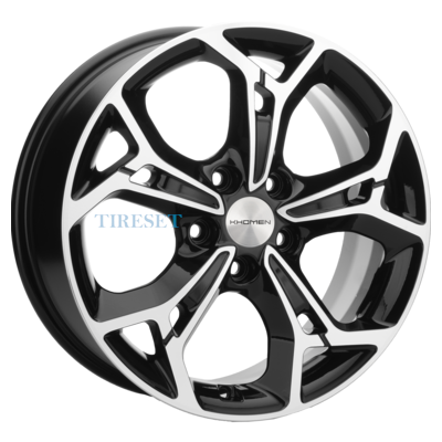 Диски Khomen Wheels 7x17/5x110 ET45 D67,1 KHW1702 (DFM580) Black-FP на tireset.ru