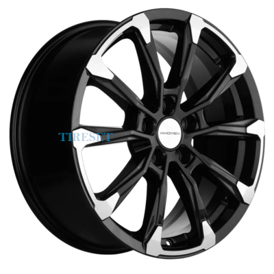 Диски Khomen Wheels 7,5x18/5x114,3 ET53 D54,1 KHW1808 (Geely Coolray) Black-FP на tireset.ru
