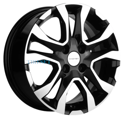 Диски Khomen Wheels 6x15/4x100 ET40 D60,1 KHW1503 (XRay) Black-FP на tireset.ru