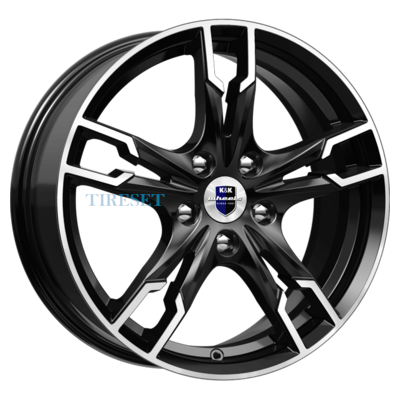 Диски KиK 7x17/4x100 ET43 D60,1 Солар-оригинал (КС875) Алмаз черный SK на tireset.ru