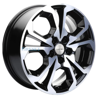 Диски Khomen Wheels 6,5x17/5x114,3 ET37 D66,5 KHW1711 (Jolion) Black-FP на tireset.ru