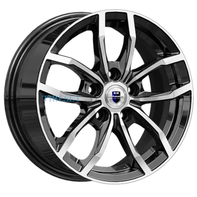 Диски KиK 6,5x15/5x114,3 ET43 D66,1 Фрост (КС1048) Алмаз черный на tireset.ru