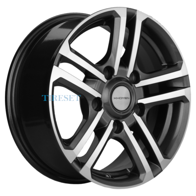 Диски Khomen Wheels 6,5x16/5x139,7 ET35 D98,5 KHW1602 (Niva 4x4 Bronto) Gray-FP на tireset.ru