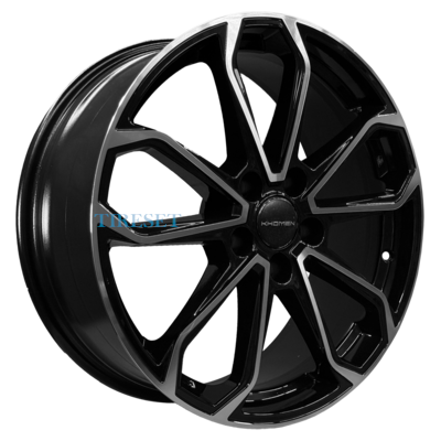 Диски Khomen Wheels 7x18/5x112 ET43 D57,1 KHW1816 (Kodiaq/Tiguan/Audi Q3) Black-FP на tireset.ru