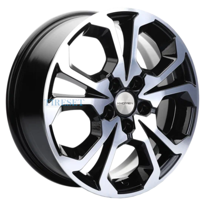 Диски Khomen Wheels 7x17/5x108 ET43 D65,1 KHW1711 (DFM AX 7) Black-FP на tireset.ru