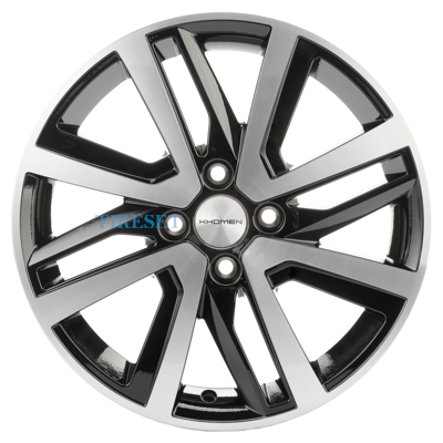 Khomen Wheels 6x16/4x100 ET50 D60,1 KHW1609 (Vesta/Largus) Black-FP