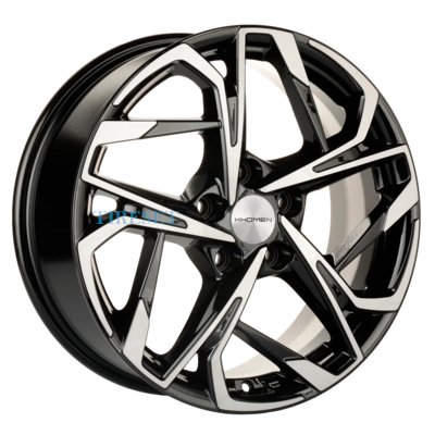 Диски Khomen Wheels 7x17/5x114,3 ET40 D66,1 KHW1716 (Qashqai) Black-FP на tireset.ru