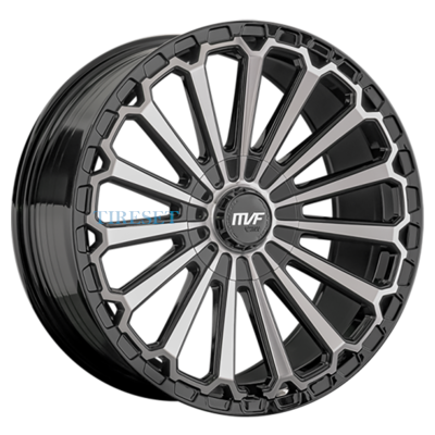 LS FlowForming 9x20/6x139,7 ET25 D100,1 RC80 BKF (конус, Колпак+лого)