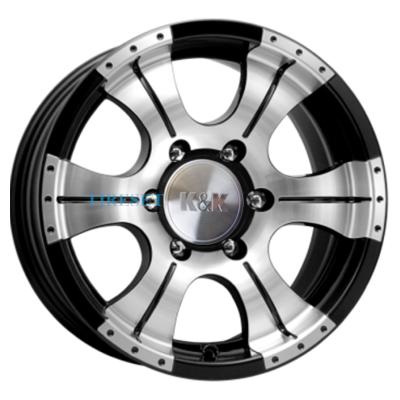 Диски KиK 8x16/6x139,7 ET0 D110,1 Байконур (КС465) Алмаз черный на tireset.ru