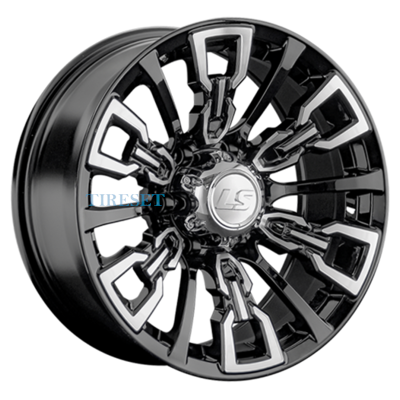 LS 8x17/6x139,7 ET-15 D106,1 1363 BKF (конус, Колпак+лого)