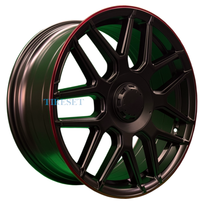 PDW 8,5x19/5x130 ET38 D66,6 L5424 Satin Black Red Lip (PDW)
