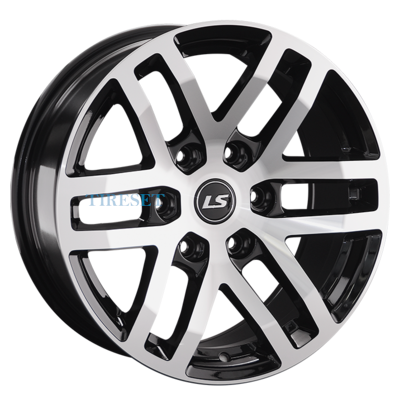 Диски LS 8,5x17/6x139,7 ET30 D106,1 1279 BKF (конус, Колпак+лого) на tireset.ru