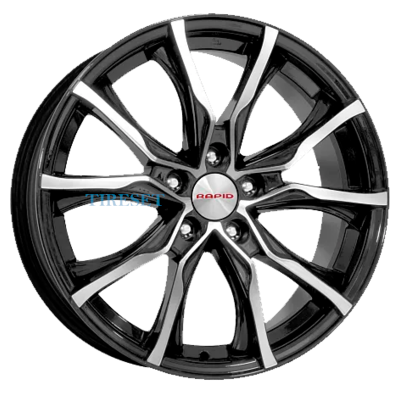 Диски KиK 7,5x17/5x108 ET45 D67,1 Твист (КС697) Алмаз черный на tireset.ru