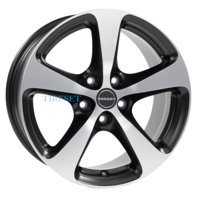 Диски Borbet 7x16/5x115 ET40 D70,1 CC Black Polished Glossy на tireset.ru