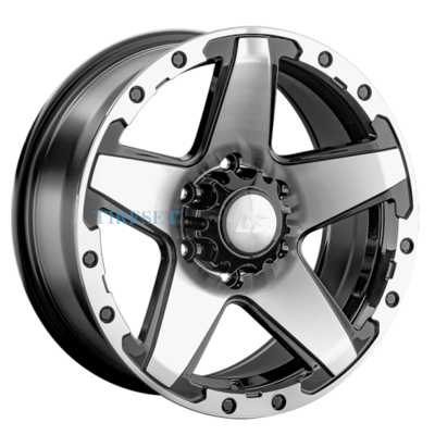 LS 8x17/6x139,7 ET30 D100,1 1284 BKF (конус, Колпак+лого)