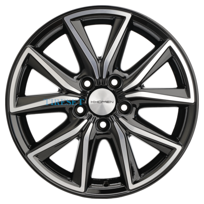Диски Khomen Wheels 7x17/5x114,3 ET50 D67,1 KHW1706 (CX-5/Seltos/Optima) Black-FP на tireset.ru