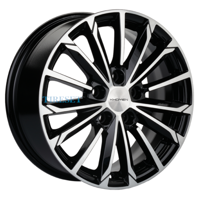 Диски Khomen Wheels 6,5x16/5x114,3 ET45 D60,1 KHW1611 (Corolla) Black-FP на tireset.ru