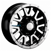 LS 7x15/6x139,7 ET10 D106,1 1288 BKF (конус, Колпак+лого)