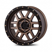 Диск LIZARDO XH334 9.0X17/6X139.7 D106.1 ET-12 matt bronze/lip matt black