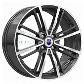 KиK 7x17/5x100 ET48 D56,1 Эрфурт (КС898) Алмаз черный
