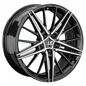 LS FlowForming 8x20/5x120 ET45 D72,6 RC76 BKF (конус, Колпак+лого)