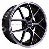 INCH 7x17/5x100 ET38 D57,1 FA8538 Gloss Black Machined Face (ZJH) FlowForming